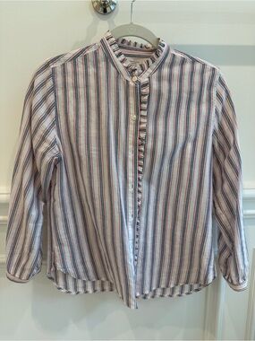 Trovata Birds of Paradise Striped Button Down Top